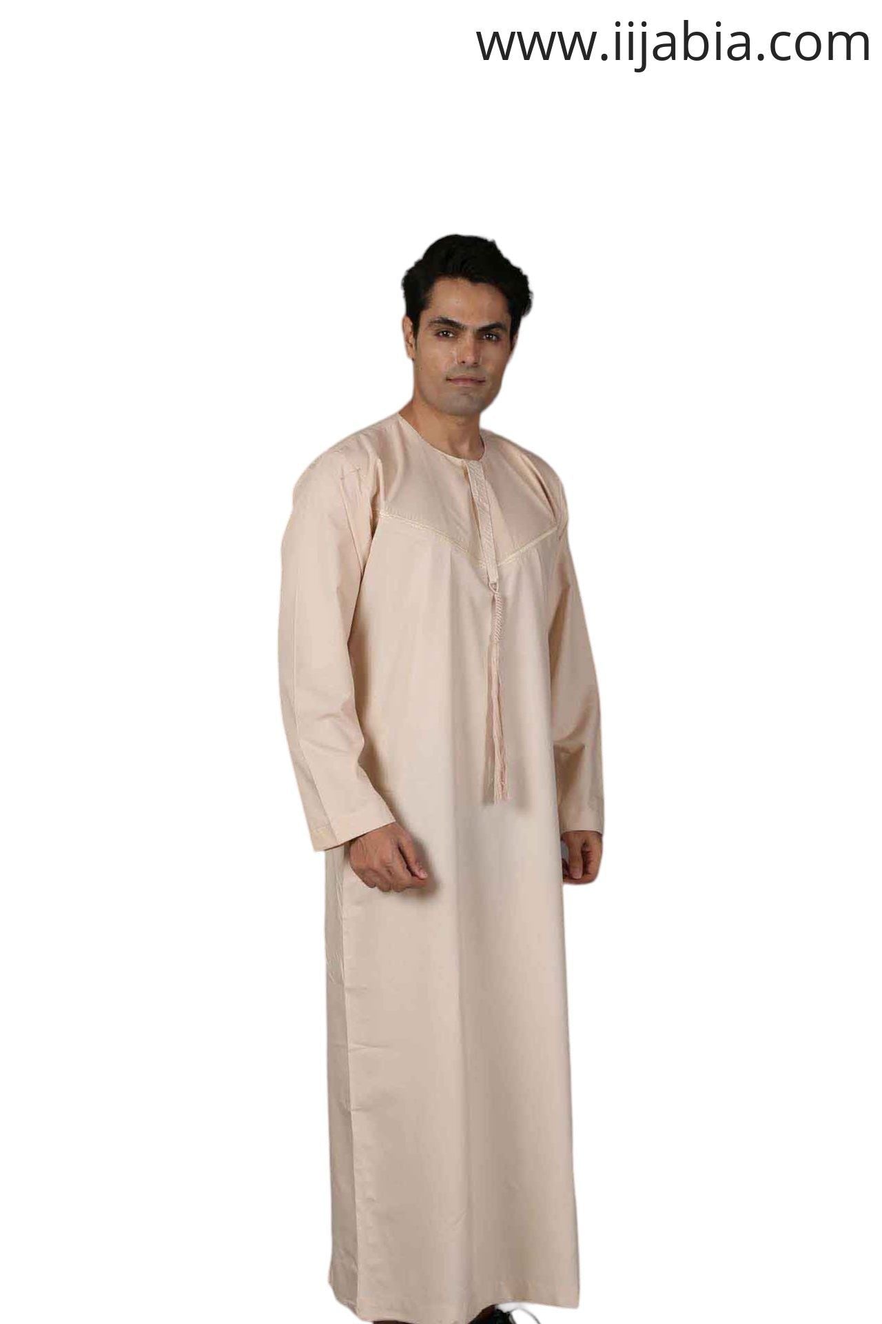 Emirati Mens Omani Thobe - Full Sleeves - Fone - IIJABIA