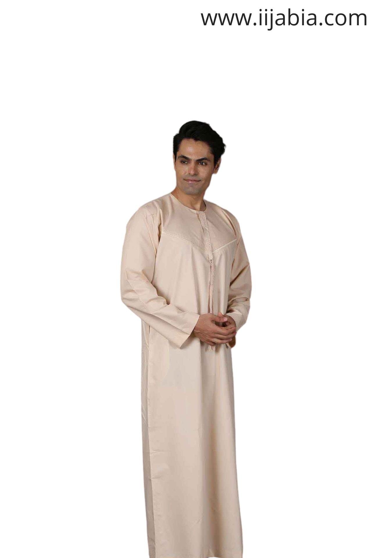 Emirati Mens Omani Thobe - Full Sleeves - Fone - IIJABIA